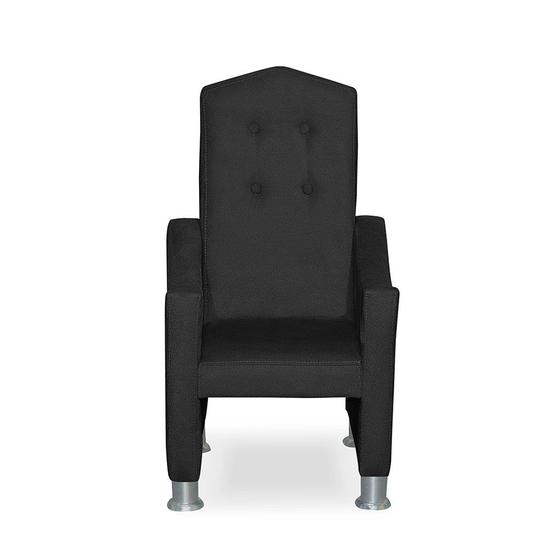 Imagem de Mini Cadeira Poltrona Infantil Troninho Decorativa Suede Preto