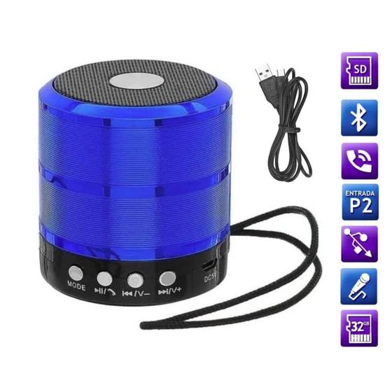 Imagem de Mini Caixa Caixinha de Som Bluetooth Portatil para PC TV Celular Notebook Tablet WS-887