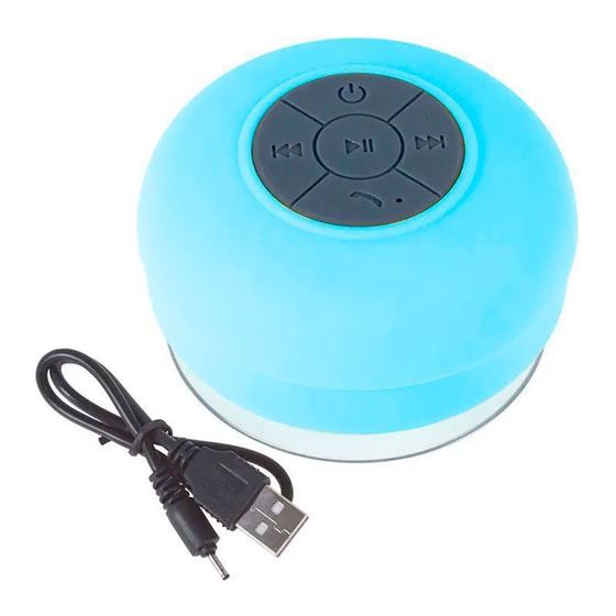 Imagem de Mini Caixa de Som à Prova D'água Bluetooth USB Azul Ciano