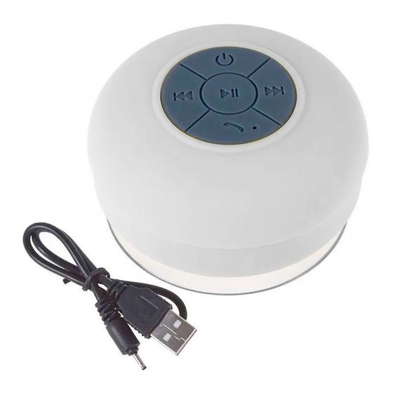 Imagem de Mini Caixa de Som à Prova D'água Bluetooth USB Branca