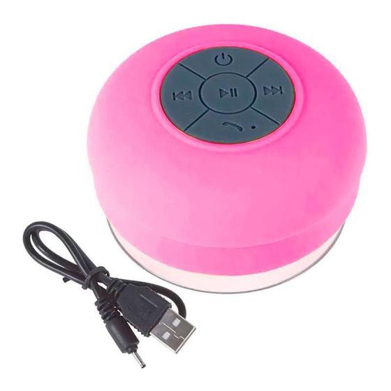 Imagem de Mini Caixa De Som À Prova D'Água Bluetooth Usb Rosa - Booglee