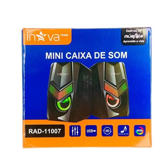 Imagem de Mini Caixa de Som Inova PC e Notebook LED RGB