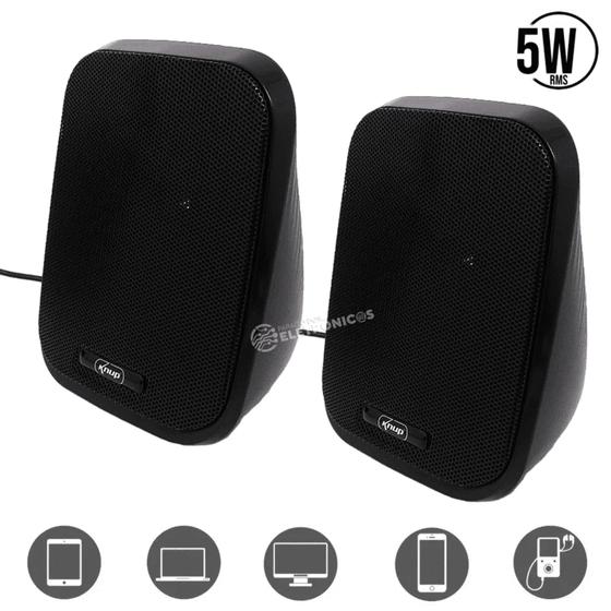Imagem de Mini Caixa De Som Multimídia 2.0 Com 5w Rms MP3 MP4 Celulares Notebook KPRO822