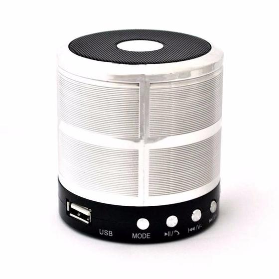 Imagem de Mini Caixa De Som Portátil Speaker Ws-887 Prata