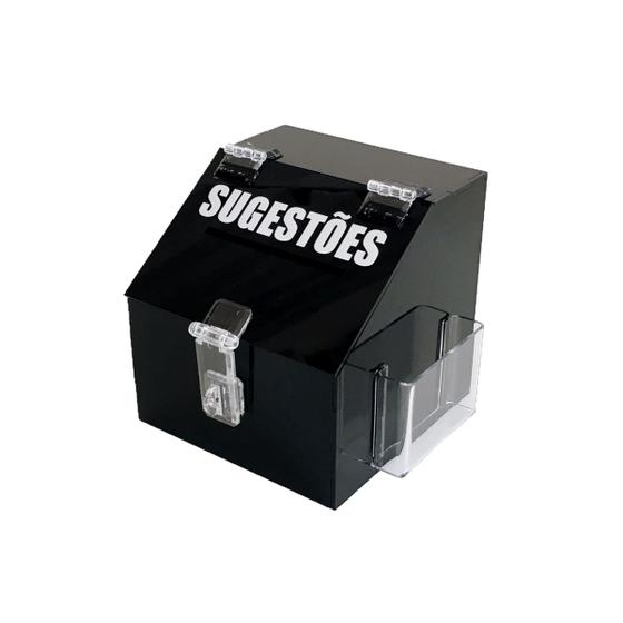 Mini caixa de sugestões - Preta Menor preço em Mini caixa de sugestões - Preta