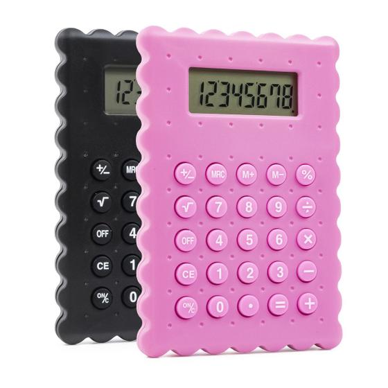 Imagem de Mini Calculadora De Mesa Bolso Escolar Simples 8 Dígito Fofa