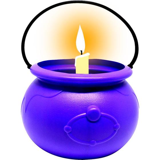 Imagem de Mini Caldeirão dia das Bruxas Decoração Festa com Alça Roxo