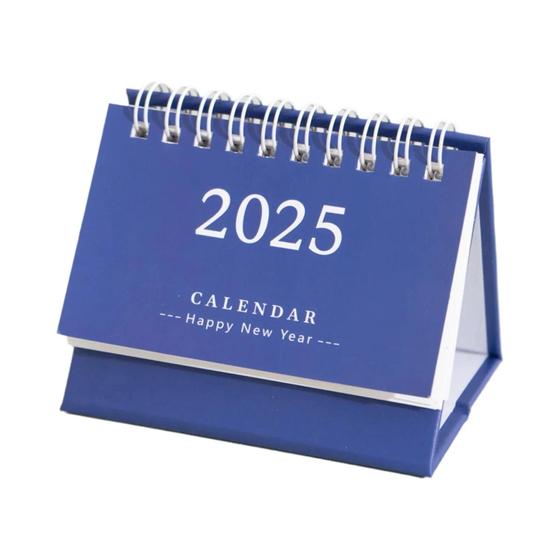 Imagem de Mini Calendário De Mesa Em Inglês 2025 Diário Portátil Feito À Mão Exibição De Mesa Estilo Simples