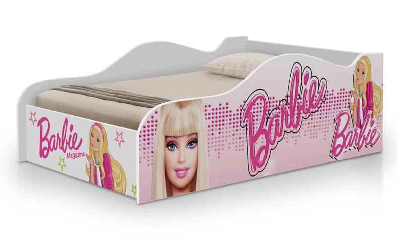 Imagem de mini cama carro adesivada Barbie
