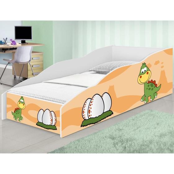 Mini Cama Club Dino Teen com Colchão Menor preço em Mini Cama Club Dino Teen com Colchão