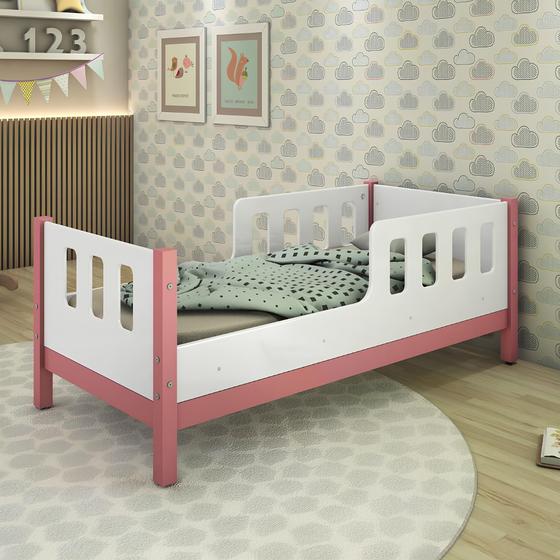 Imagem de Mini Cama Encanto Infantil Com Grades De Proteção Mdf