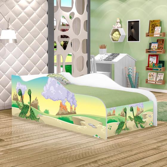 Imagem de Mini Cama Fun Dinossauro Irmãos Infantil Com Colchão