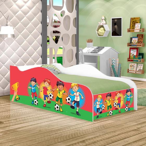 Imagem de Mini Cama Fun Futebol Meninos Infantil Com Colchão