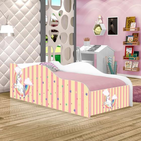 Imagem de Mini Cama Fun Unicórnio Meigo Infantil Com Colchão
