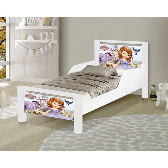 Imagem de Mini Cama Infantil Adesivada Princesa Sofia