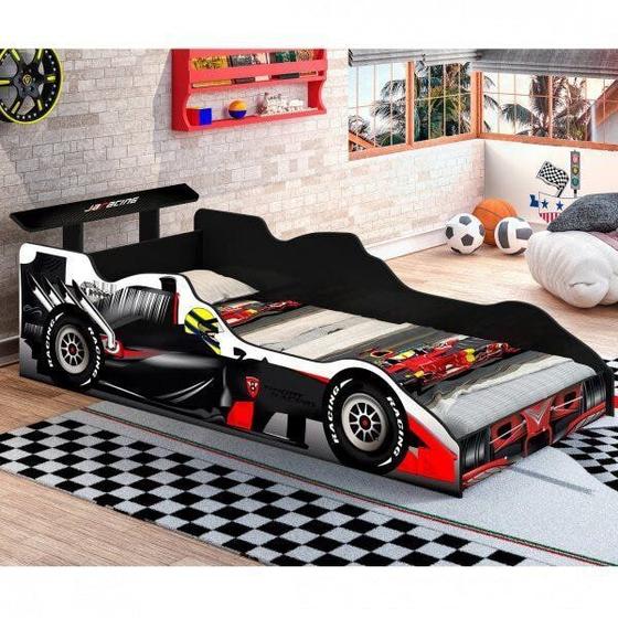 Mini Cama Infantil Carro Formula 1 J&A Móveis Menor preço em Mini Cama Infantil Carro Formula 1 J&A Móveis