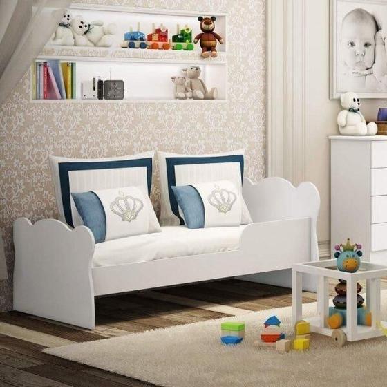 Imagem de Mini Cama Infantil com Proteção Lateral 1590 Baby Móveis Percasa Branco