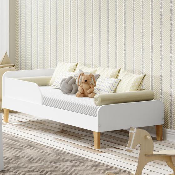 Imagem de Mini Cama Infantil Montessori Movelbras Branco