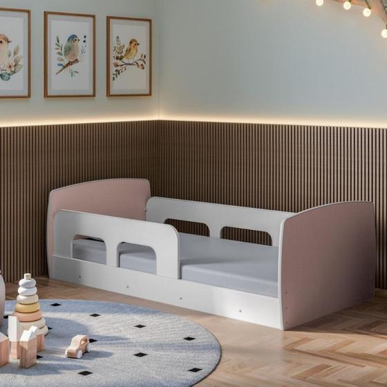 Imagem de Mini Cama montessoriana com Proteção Lateral Ninho Movelbras