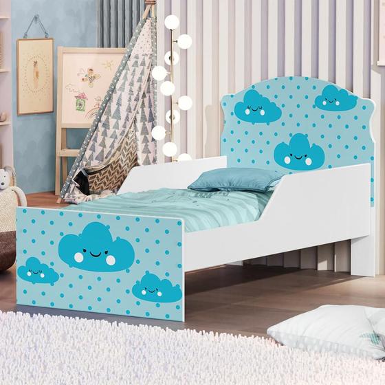 Imagem de Mini Cama Nuvens Meninos Com Colchão