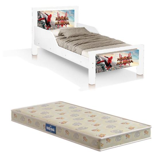 Imagem de mini cama retro classic dos Homem Aranha resistente junto com colchão