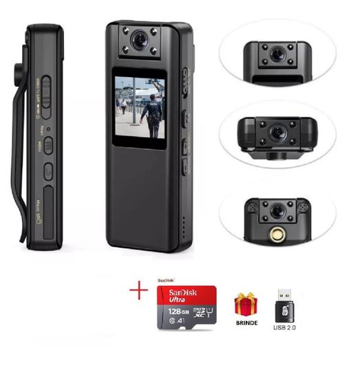 Mini Câmera A22 Full 1080p Imagem Som Bateria 2200mah 128gb Menor preço em Mini Câmera A22 Full 1080p Imagem Som Bateria 2200mah 128gb