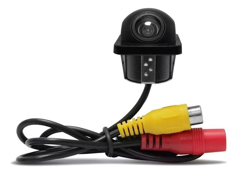 Imagem de Mini Câmera De Ré Automotiva Tartaruga Colorida Universal Preta A Prova D'Água Com Entrada RCA