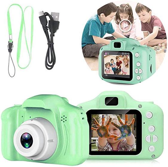 Imagem de Mini Câmera Digital F X200 - Foto e Vídeo - Infantil  - Verde