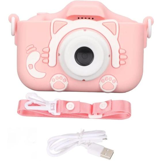 Imagem de Mini Câmera Digital Infantil Filmadora De Vídeo Cabo USB Com Visor Fotográficas Bonitas Recarregável