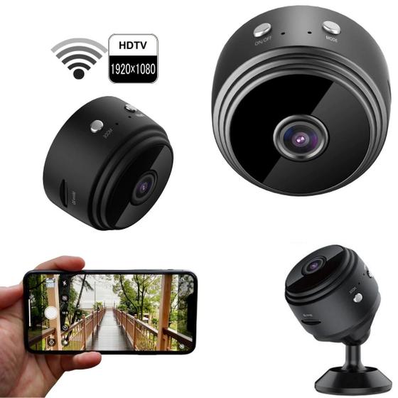 Imagem de Mini Câmera Espiã Wifi Ip A9 Visão Noturna Com Gravador De Voz