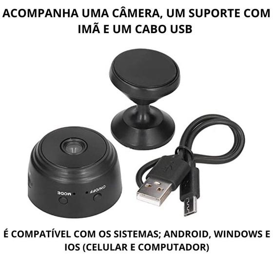 Mini Câmera Espiã Wifi Sensor Movimento Noturna Segurança Menor preço em Mini Câmera Espiã Wifi Sensor Movimento Noturna Segurança