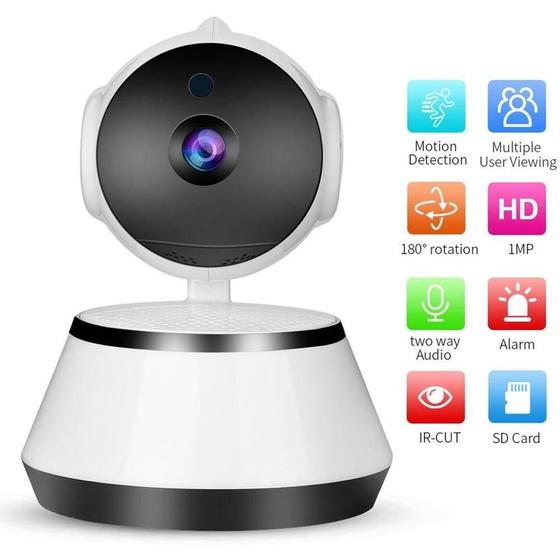 Imagem de Mini Câmera IP Sem Fio com Visão Noturna IR - Monitoramento de Bebê e Alarme de Detecção de Movimento