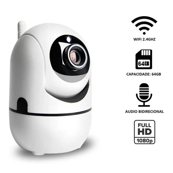 Imagem de Mini Camera Ip Wifi Hd Onvif Sensor Movimento Automatico Robozinho