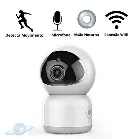 Imagem de Mini Câmera Segurança Robô 360 Graus Wifi Sem Fio