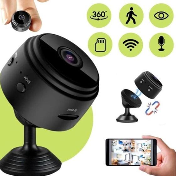 Imagem de Mini Câmera Sem Fio Wifi A9 HD  1080P com visão noturna 