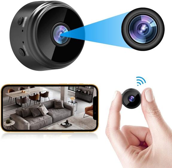 Imagem de Mini câmera wi-fi pequenas câmeras de vigilância câmera minúscula babá portátil com visão noturna de detecção de movimento A9