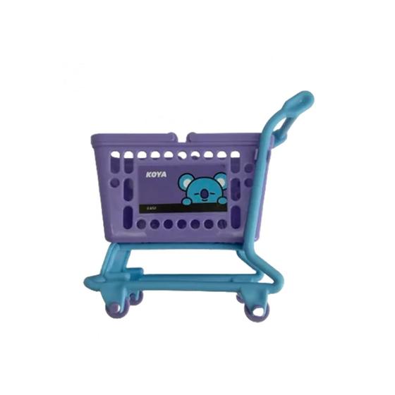 Imagem de Mini carrinho de supermercado decorativo modelo bt21   koya