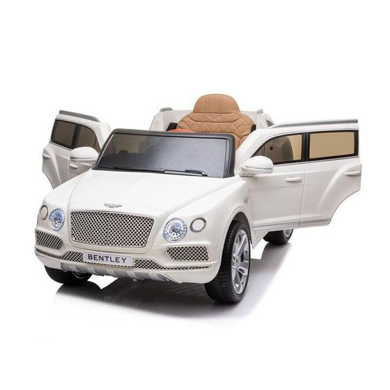 Imagem de Mini Carrinho Infantil Elétrico Bentley Bentayga - Branco a Bateria Motorizado para Criança