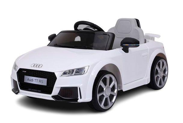 Imagem de Mini Carro Elétrico 6v Audi TTRS Infantil Bateria Branco Controle Remoto