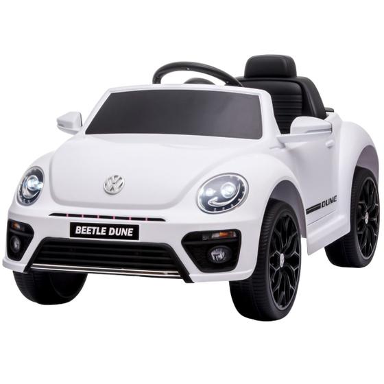 Imagem de Mini Carro Elétrico Infantil Volkswagen Beetle Dune Bateria 6V Branco Motorizado Importway Bw-274r