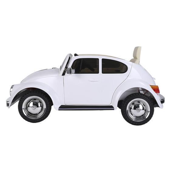 Imagem de Mini Carro Elétrico Para Crianças Beetle Vw Com Luz e Som
