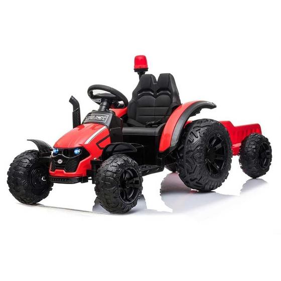 Imagem de Mini Carro Elétrico Xalingo Trator C/ Reboque 12676 Vermelho