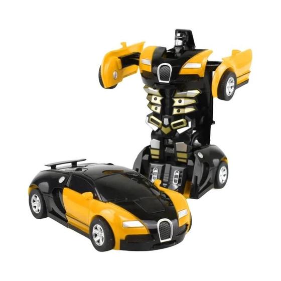 Imagem de Mini Carro Robô 2 em 1 para Meninos - Transformação Automática - Brinquedo Diecast