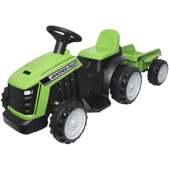 Imagem de Mini Carro Trator com Reboque Caçamba Elétrico 6V Infantil Criança Bateria Brinqway BW-079 Bivolt