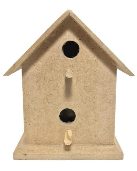 Imagem de Mini Casa De Passarinho Com 2 Furos Em Mdf