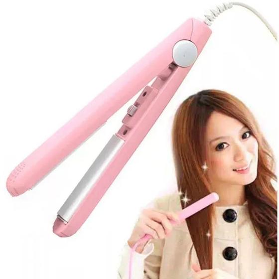 Mini Chapinha Prancha - Colors Bivolt 110V-220V ROSA - BCS Imagem de Mini Chapinha Prancha - Colors Bivolt 110V-220V ROSA