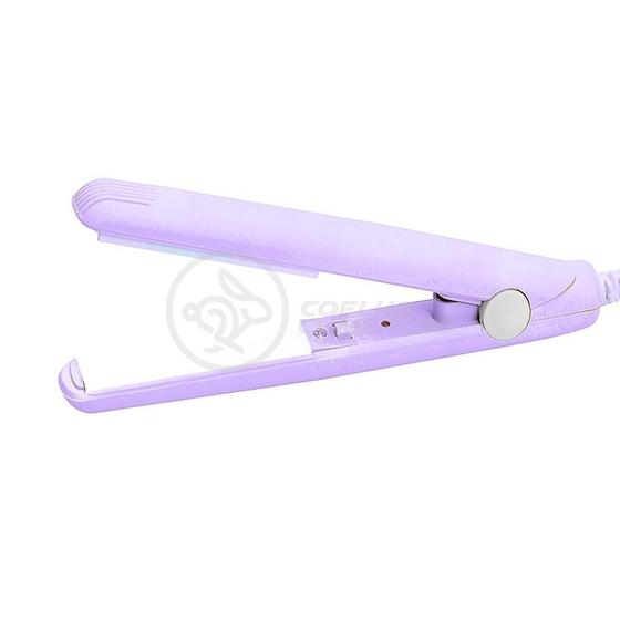 Imagem de Mini Chapinha Prancha Portátil Bolsa Para Cabelo 17Cm Bivolt 110V220V Profissional Morina - Roxo