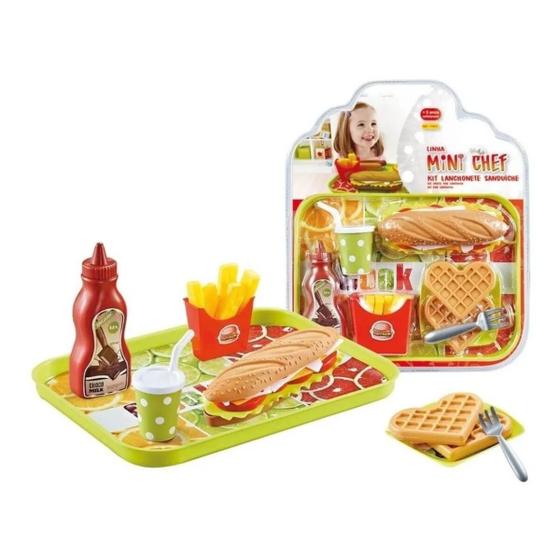 Imagem de Mini Chef Kit Lanchonete Sanduíche Xalingo - 11454