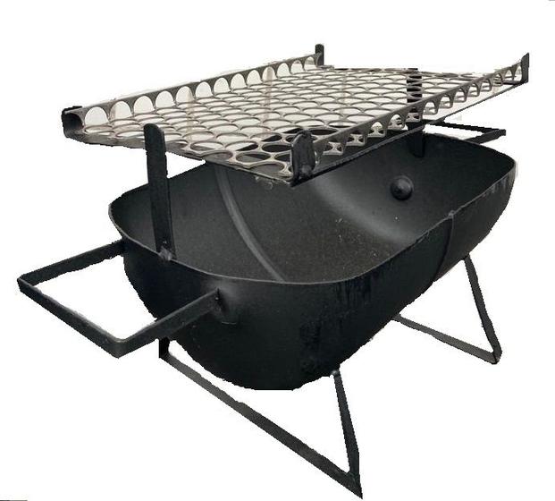 Imagem de Mini Churrasqueira Portátil Churrasco carvão Prática Praia