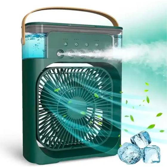 Imagem de Mini Climatizador D Ar Com Reservatório Para Água E Gelo Top Cor Verde 110V/220V